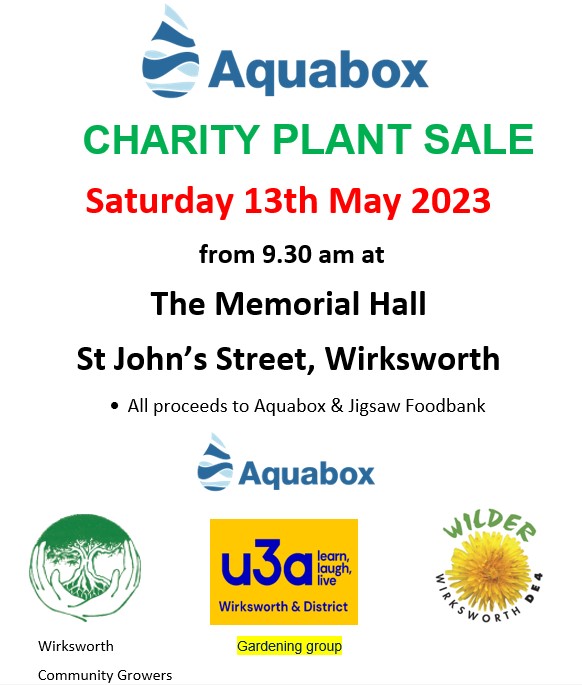 Aquabox Plant Sale Poster 13 May 2023